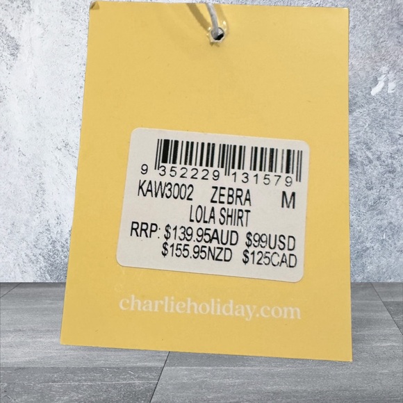 Charlie Holiday zebra Print blouse. NWT - Picture 3 of 3